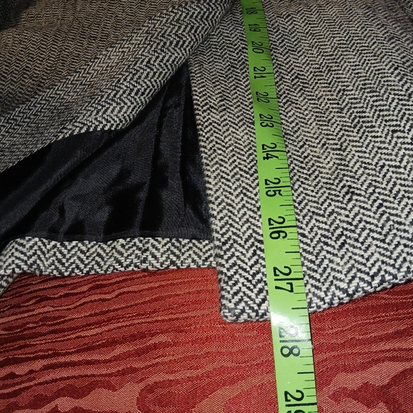 KASPER A.S.L. PETITE 2 Piece Long Sleeve Black/White 60% Wool Skirt Women Sz 8P - Picture 14 of 16